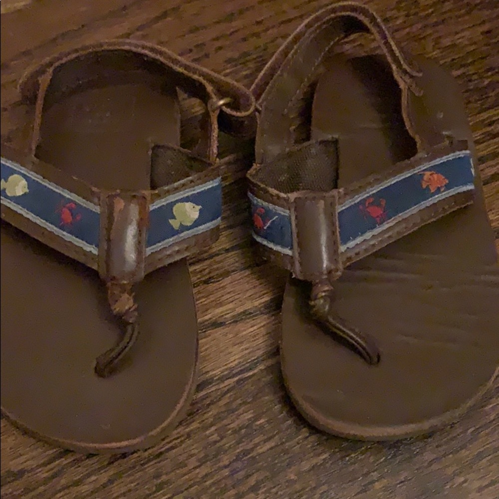 Fish and lobster Janie and Jack leather sandals